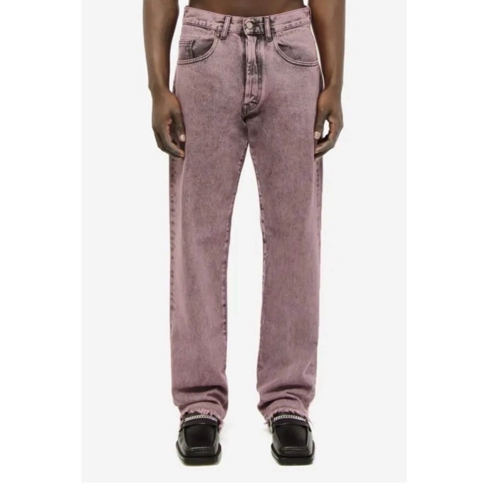 Relaxed Straight-Leg Jeans in Dusty Pink